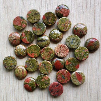 Wholesale 50pcs/lot 2018 fashion good quality assorted natural stone mix round cabochon stone beads 16mm for jewelry making free