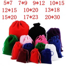 10 pcs/lot 5x7cm 7x9cm 9x12cm 10x15cm Coloful Velvet Pouches Jewelry Packaging Display Drawstring Packing Gift Bags amp; Pouches
