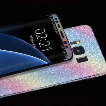 Bling Shiny Full Body Phone Sticker Case For Samsung Galaxy S9 Protective Film Glitter Skin Stickers For Galaxy S9 Plus S9+