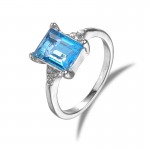 MISANANRYNE 3 Color Crystal Fashion Jewelry Ring For Women Silver Color CZ Wedding Party Ring Round Type Rings Size 6 7 8 9 10