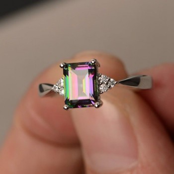 MISANANRYNE 3 Color Crystal Fashion Jewelry Ring For Women Silver Color CZ Wedding Party Ring Round Type Rings Size 6 7 8 9 10