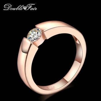 Double Fair Princess Cut Stone Engagement/Wedding Rings For Women Silver/Rose Gold Color Womens Ring Jewelry Wholesale DFR400