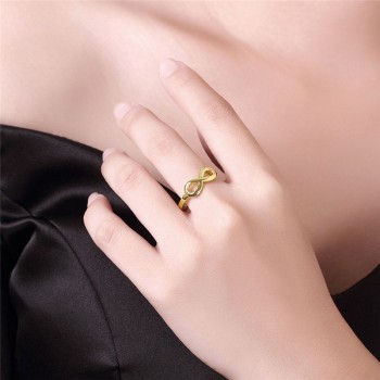 Modyle Gold/Silver Color Infinity Ring Eternity Ring Charms Best Friend Gift Endless Love Symbol Fashion Rings For Women