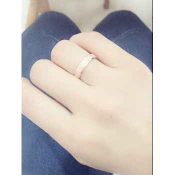 LBS 4mm Rose Gold Brush Finish Titanium Stainless Steel Ring Engagement Wedding Charm Rings Men Women Couples Tail Ring