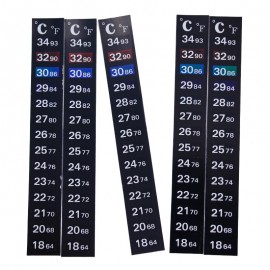5pcs/lot Aquarium Fish Tank Strip Stick-on change color Thermometer Temperature Sticker Adhesive Sticky  30%OFF