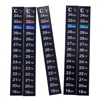 5pcs/lot Aquarium Fish Tank Strip Stick-on change color Thermometer Temperature Sticker Adhesive Sticky  30%OFF
