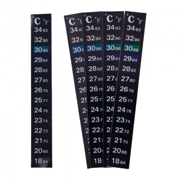 5pcs/lot Aquarium Fish Tank Strip Stick-on change color Thermometer Temperature Sticker Adhesive Sticky  30%OFF