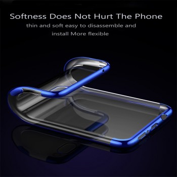 Coque Case On Honor 7C 7A Pro Cases For Huawei Honor 7A 7C Pro Bacl Cover Soft TPU Silicone Transparent Plating Blue Shockproof