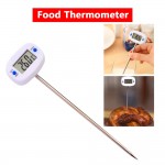 LCD Display Digital Probe Cooking Thermometer Food Temperature Sensor For BBQ Kitchen C/F Switch Silver