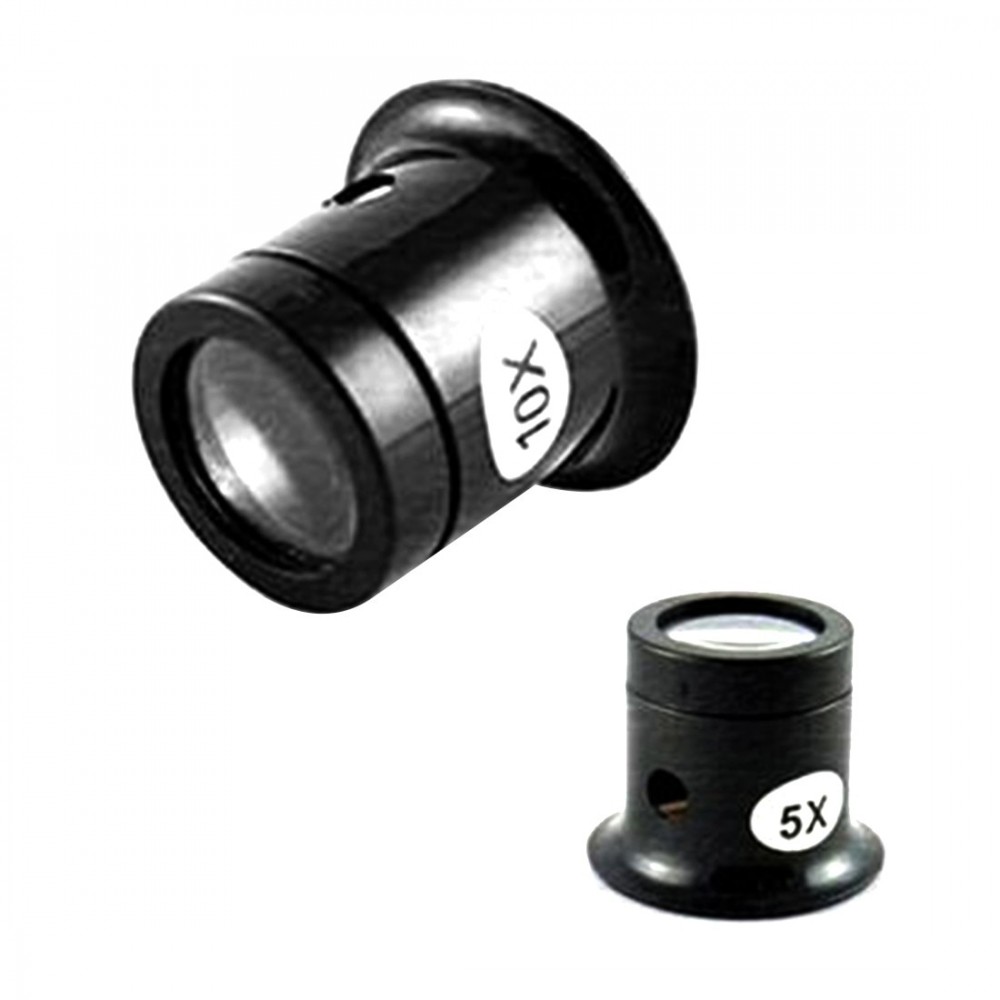 1Pc Portable 5X/10X Monocular Magnifying Glass Loupe Lens Jeweler Watch Magnifier Tool Eye Magnifier Len Repair Kit Tool