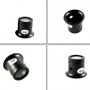 1Pc Portable 5X/10X Monocular Magnifying Glass Loupe Lens Jeweler Watch Magnifier Tool Eye Magnifier Len Repair Kit Tool