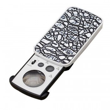 Magnifier 30X 60X 90X Jewelry Appraisal Reading Magnifying Glass High Magnification Acrylic Optical Lens Loupe With LED UV