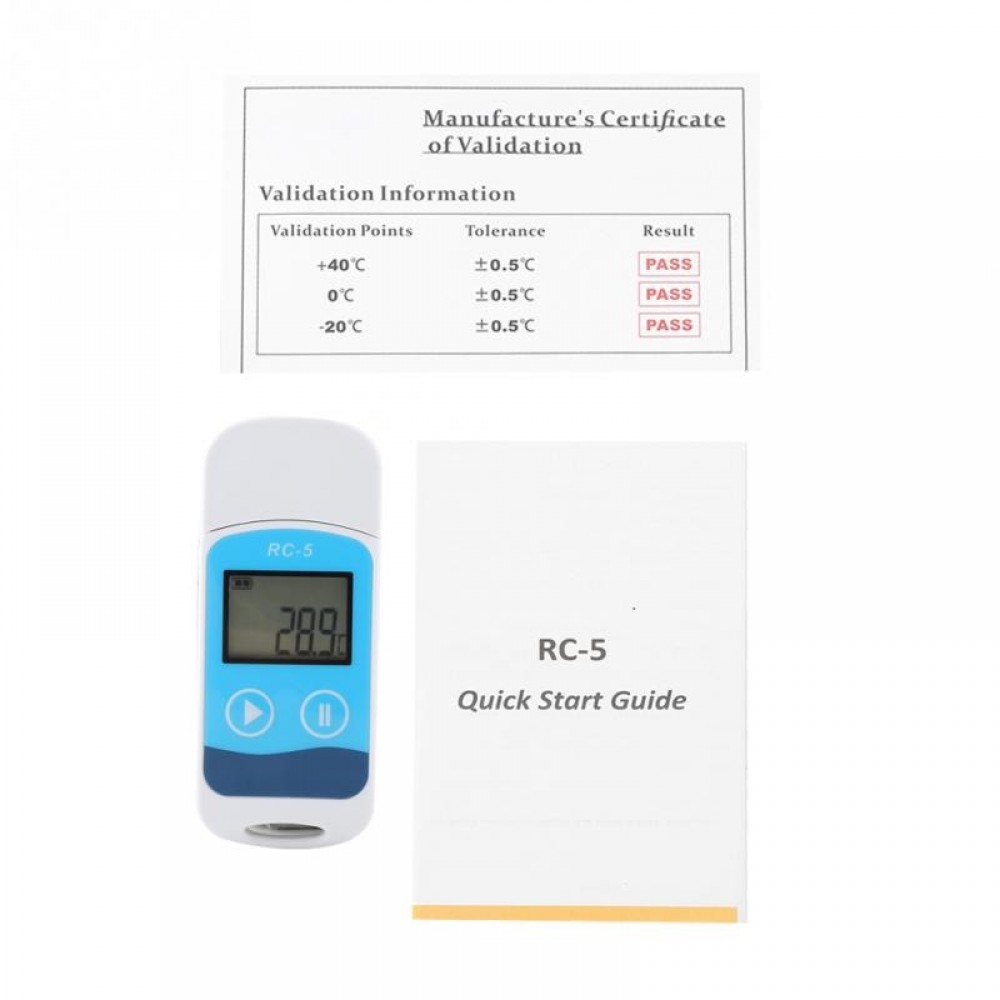 RC-5 Temperature Data Logger Mini Recorder LCD Display 32000 Points Internal Sensor Digital Temperature Sensor Temp Monitor NEW