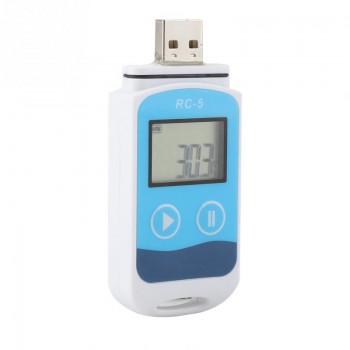 RC-5 Temperature Data Logger Mini Recorder LCD Display 32000 Points Internal Sensor Digital Temperature Sensor Temp Monitor NEW