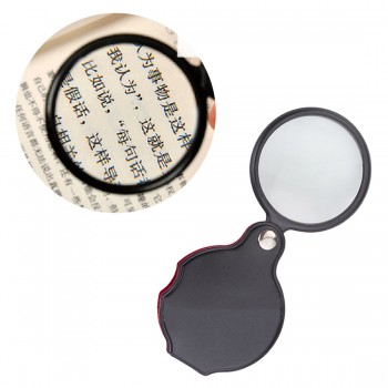 Mini Pocket 8X 50mm 5X 50mm Folding Jewelry Magnifier Magnifying Eye Glass Loupe Lens