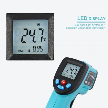 GM550 -50~550 C GM320 -50-300 Digital infrared Thermometer laser Temperature Gun Pyrometer Aquarium Emissivity Adjustable   DT6