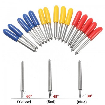 10x Roland Cricut Cutting Plotter Carbide Tungsten Blade Vinyl Film Cutter Knife 30 45 60 Dergree Offset 0.25mm