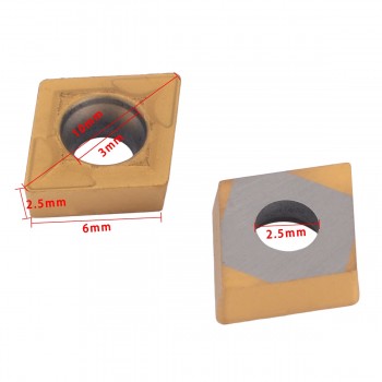 1pc SCLCR1212H06 Lathe Turning Tool Holder + 10pcs CCMT060204-HM VP15TF Carbide Insert with T8 Wrench