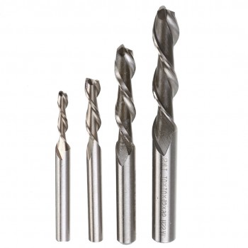 1pc Extra Long 2 Flute HSS AL End Mill CNC Milling Cutter Bit  4/6/8/10mm For Woodworking Tools