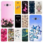 5.0 Soft TPU Flower Cases FOR Samsung Galaxy J3 2016 Case Cover J320 J320F J320M Painting Bumper FOR Samsung J3 2016 J320 Cover