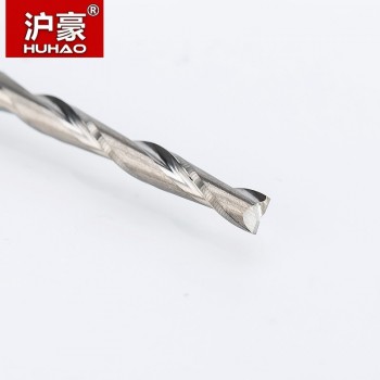HUHAO 1pc Shank 4mm Milling Cutter  2 Flutes Spiral With Blade CNC End Mill Router Bit For MDF Wood Tungsten Carbide Router Tool
