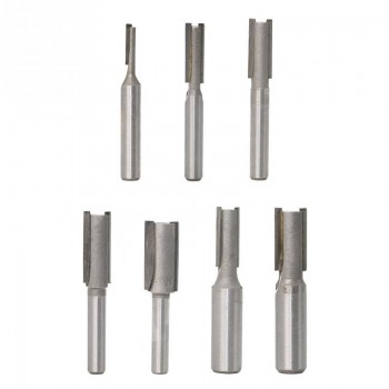 1/4 1/2 Straight Knife Shank Trim Router Bits for Wood Trimming Cutters with Bearing Woodworking Tool Endmill Milling Cutter