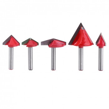 WALFRONT V Groove Router Bits CNC Engraving Milling Cutter 60-120 Degree Woodworking Carving Knife Tungsten Carbide Cutting Tool