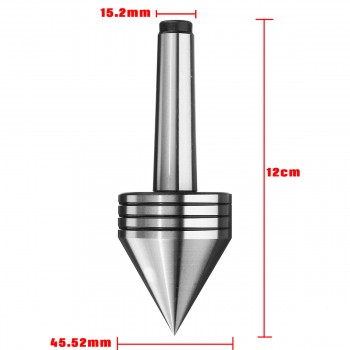 MT2 Live Center Morse Taper Bearing Tailstock Center 0.001mm 60 Degree For CNC Cutter Lathe Tool For Metal Wood Lathe Turning