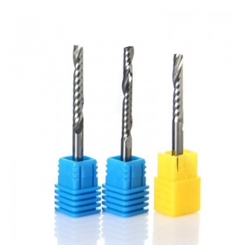 4mm Shank Tungsten Carbide Steel 1 Flute Spiral Milling Cutter Engraving Machine CNC Tool For PVC, MDF, Plywood, Solid wood