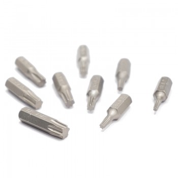 9PCS 25MM 1/4 Torx T8-T40 Screwdriver Bit Set Repair Tools Screwdrivers Kit Hex Shank Drill Bit For Power Household Hand Tools