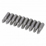 10pcs 1/4 6.35mm PZ2 Hex Pozi Screwdriver Bits 25mm Sliver Hex Magnetic Power Tools Kit Set