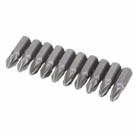 10pcs 1/4 6.35mm PZ2 Hex Pozi Screwdriver Bits 25mm Sliver Hex Magnetic Power Tools Kit Set