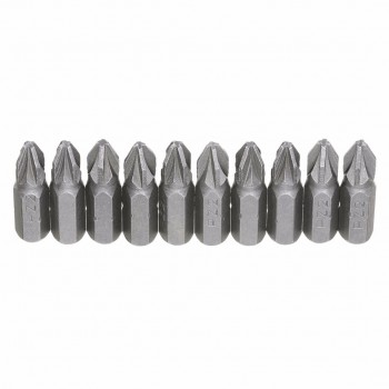 10pcs 1/4 6.35mm PZ2 Hex Pozi Screwdriver Bits 25mm Sliver Hex Magnetic Power Tools Kit Set