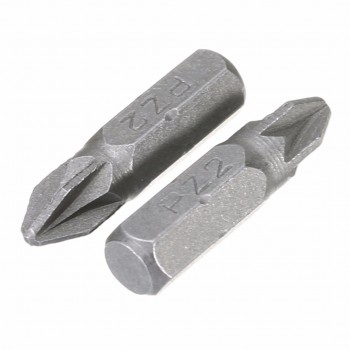 10pcs 1/4 6.35mm PZ2 Hex Pozi Screwdriver Bits 25mm Sliver Hex Magnetic Power Tools Kit Set