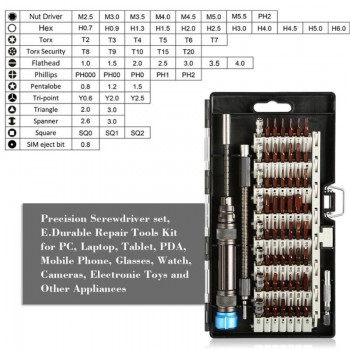 60 in 1 Chrome Vanadium Precision Screwdriver Tool Kit Magnetic Screwdriver Set for Phone Tablet Compact Repair Maintenance Tool