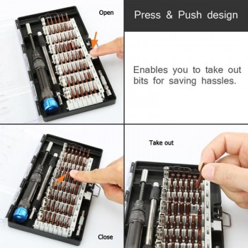 60 in 1 Chrome Vanadium Precision Screwdriver Tool Kit Magnetic Screwdriver Set for Phone Tablet Compact Repair Maintenance Tool