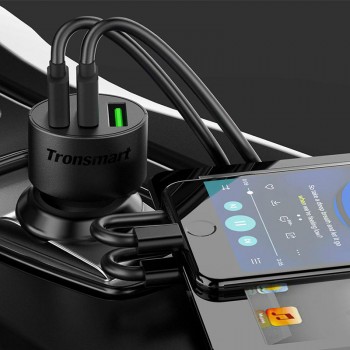 [3 USB Ports] Tronsmart C3PTA Car-Charger Quick Charge 3.0 VoltiQ USB Car Charger for Xiaomi Mi5 for LG G5 Elephone S7 in Stock