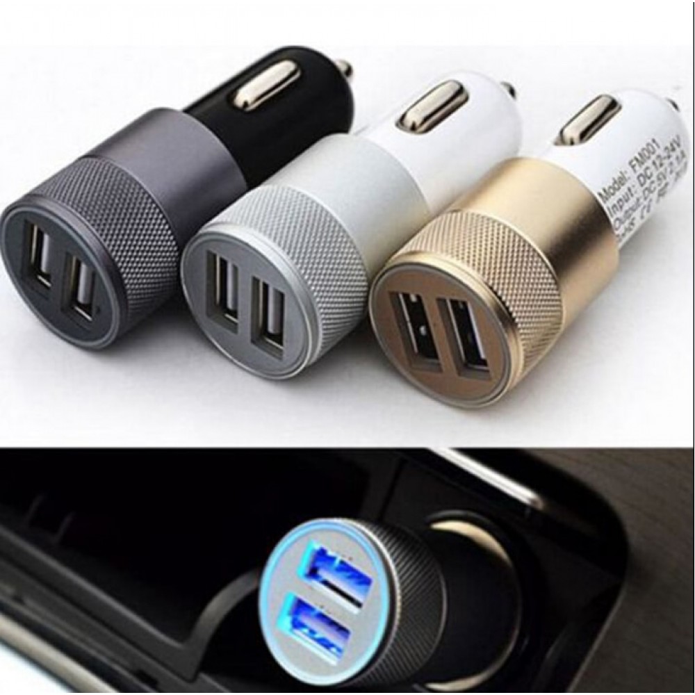 1 Pc Dual USB Cigarette Lighter Socket Car Charger Double Twin 2 Port 12V 3.1 AMP 3 Colors Mobile Phone Accessories amp; Parts