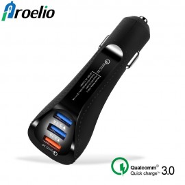 Proelio 3 Ports Quick Charge 3.0 Car Charger 3.1A USB Charger for iPhone Samsung LG Mobile Phone Tablets car-styling Car-Charger