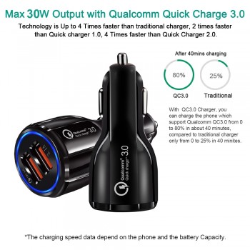 Proelio Quick Charge 3.0 Car Charger Fast Charging For iphone X 7 7 Plus Samsung ipad Mobile Phone QC 3.0 Dual USB Car Charger