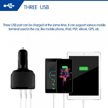 Powstro Car Charger 4.2A 3 Port USB Fast Quick Car Charge Universal For Phone iPad PSP eBook GPS USB Adapte Charge