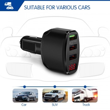 Powstro Car Charger 4.2A 3 Port USB Fast Quick Car Charge Universal For Phone iPad PSP eBook GPS USB Adapte Charge