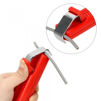 DIYWORK Wire Stripper Knife Mini Electrician Knife Cable Stripping Knife PVC Cable Plastic Handle 8-28mm Adjustable