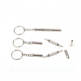 Fashion 3 in1 Eyeglass Screwdriver Hand Tools Eyeglass Screwdriver Sunglass Watch Repair Kit with Keychain