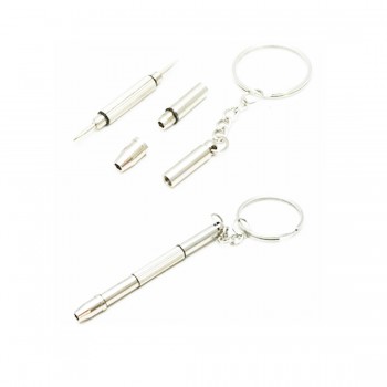 Fashion 3 in1 Eyeglass Screwdriver Hand Tools Eyeglass Screwdriver Sunglass Watch Repair Kit with Keychain
