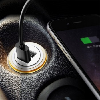 NMEGOU Car Dual 2 Port Double USB Mini Charger Adapter for IPhone X 8 7 Plus 6 6S Huawei P10 Elephone S8 Carregador 12V Power