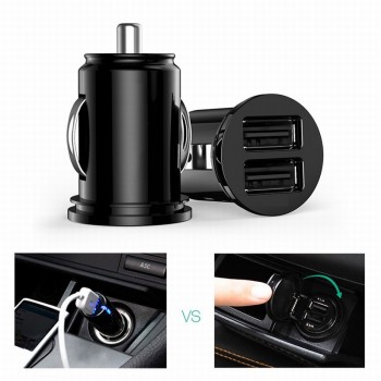 NMEGOU Car Dual 2 Port Double USB Mini Charger Adapter for IPhone X 8 7 Plus 6 6S Huawei P10 Elephone S8 Carregador 12V Power