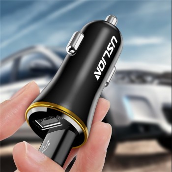 USLION Mini Dual USB Car Charger for Phone 2 Port USB Fast Car-Charger for iPhone 7 XR XS MAX Car Phone Charger Adapter in Car