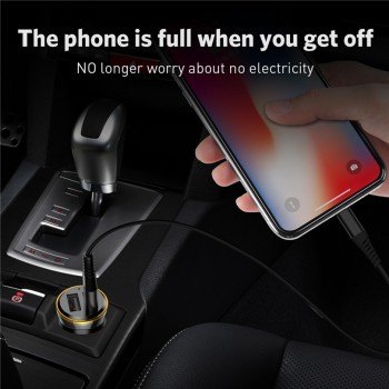 USLION Mini Dual USB Car Charger for Phone 2 Port USB Fast Car-Charger for iPhone 7 XR XS MAX Car Phone Charger Adapter in Car