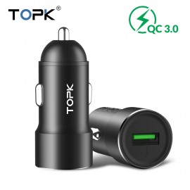 TOPK Quick Charge 3.0 Car Charger Adapter for iphone Samsung Huawei Xiaomi usb phone charger Fast charging car-charger